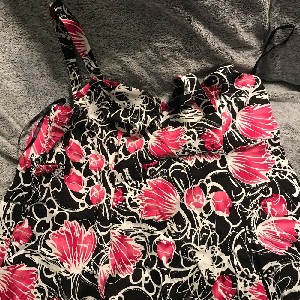 Black and Pink dress with tulle accent